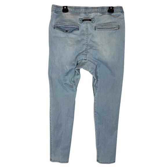 Zanerobe Sureshot Jogger Men's 32 Blue Denim Stretch High-Rise Drawstring Waist - Picture 2 of 16